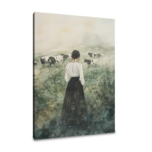 Grazing Cows Canvas - Main Image