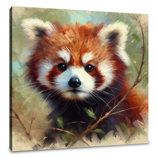 Impressionist Red Panda Canvas - Main Image