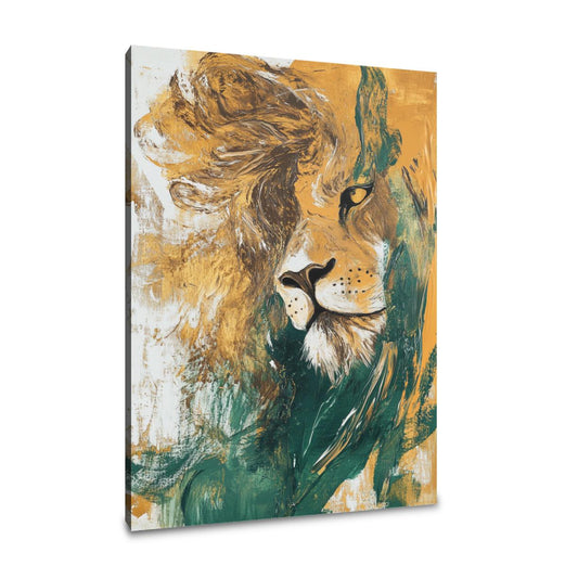 Majestic Lion Abstract Canvas - Main Image
