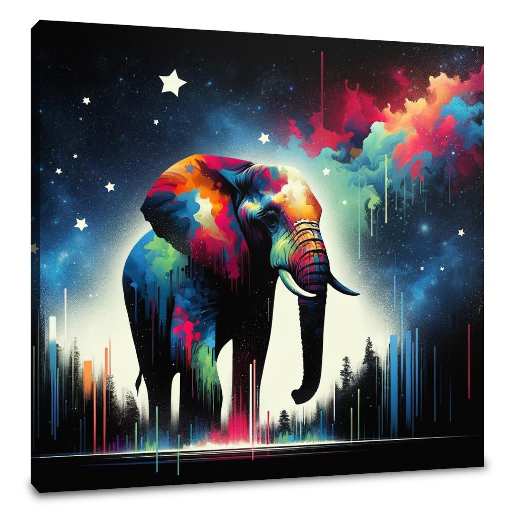 Elephant Twilight Wall Art Poster - Main Image