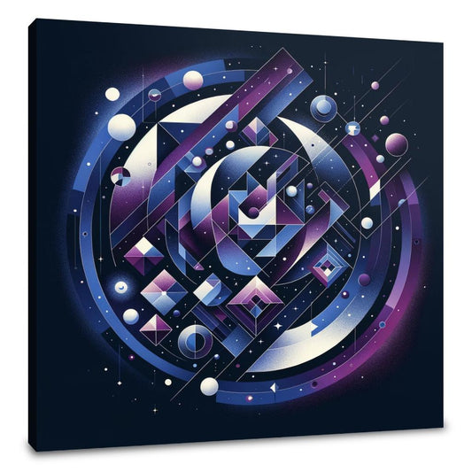 Cosmic Dance in Geometry Canvas - Main Image