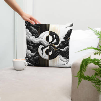 Harmony in Contrast Cotton Cushion - Secondary Image 5