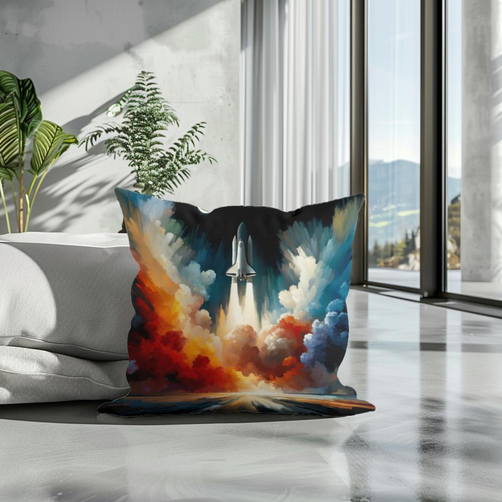 Cosmic Ascent Cotton Cushion - Secondary Image 3