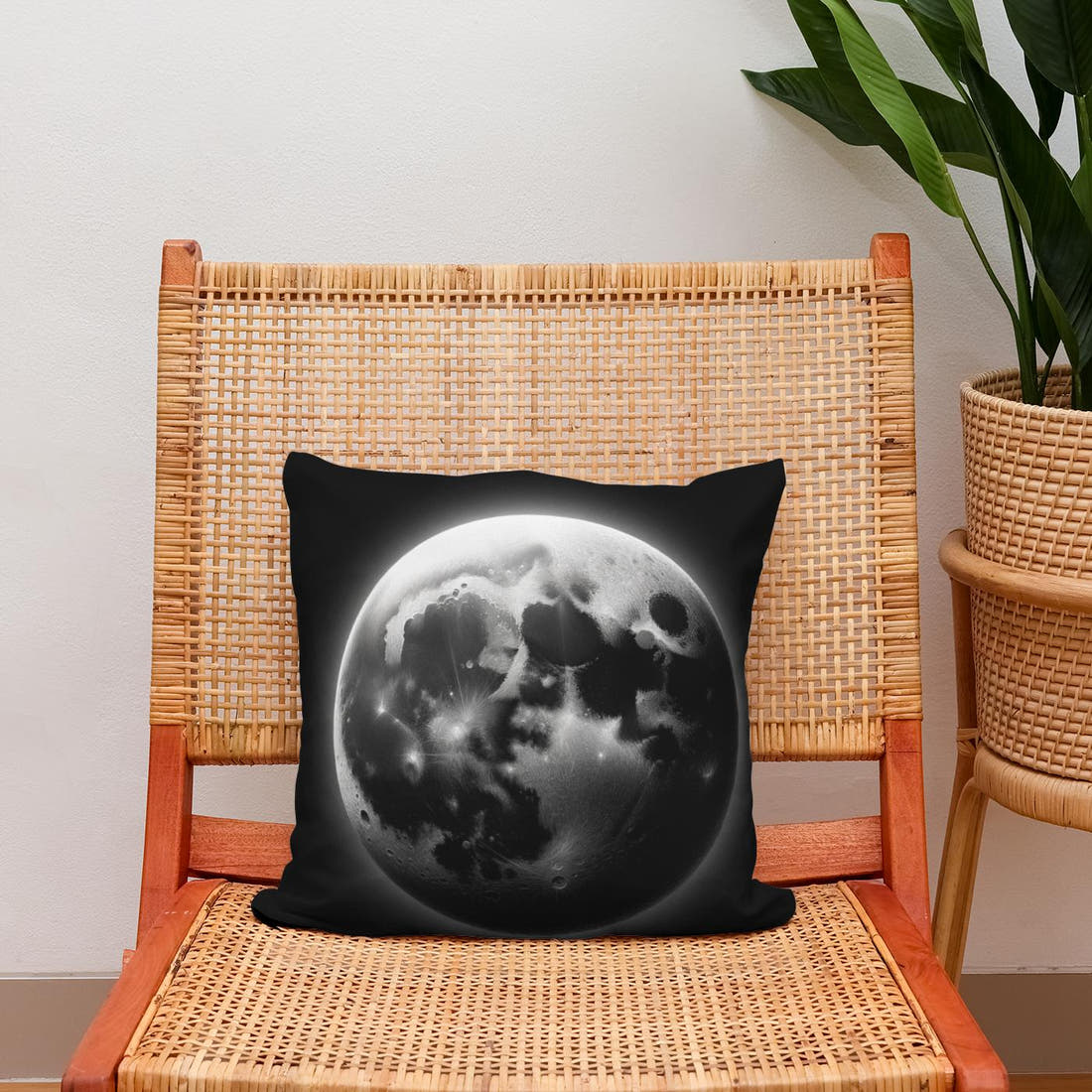 Craters of Lunar Secrets Cotton Cushion - Secondary Image 2
