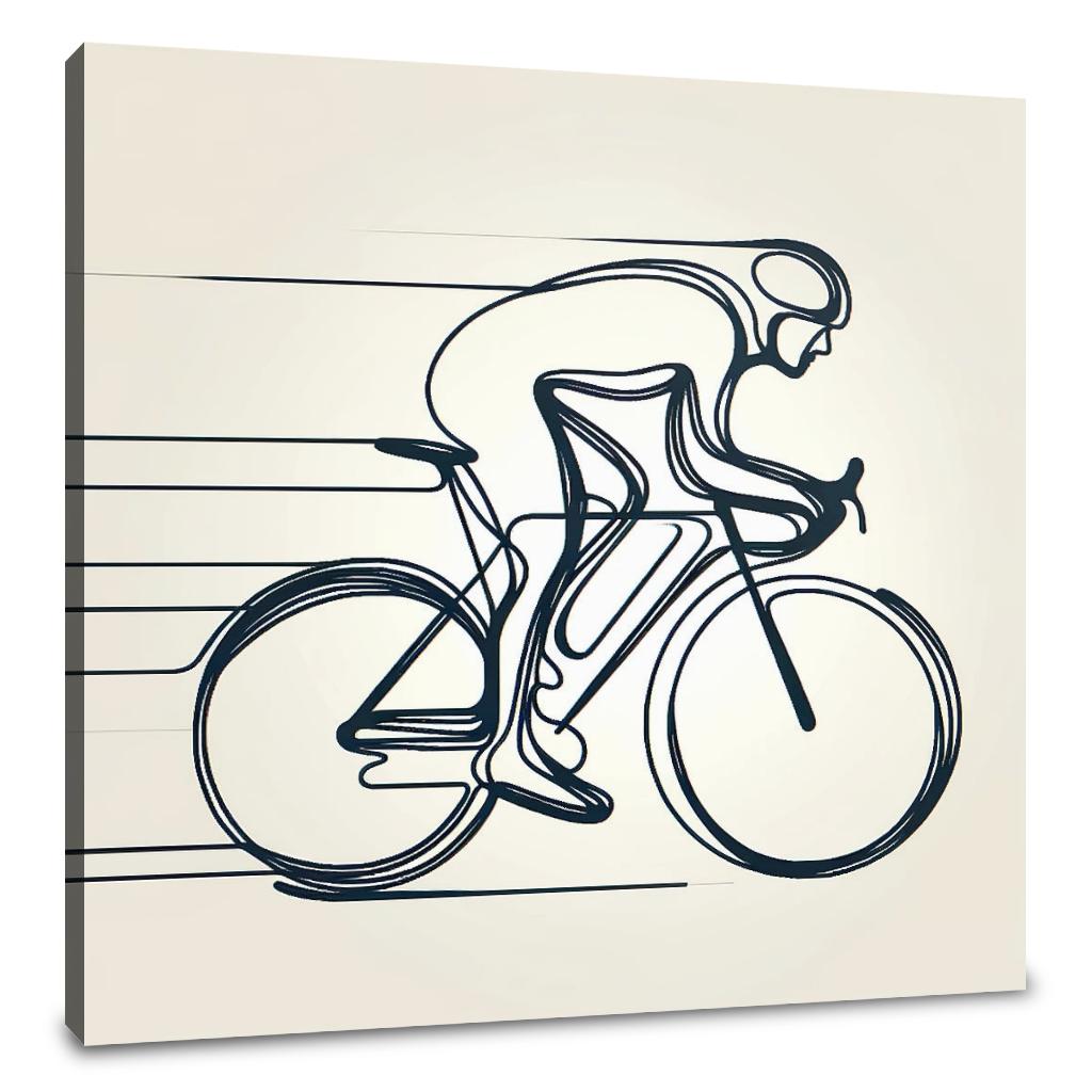 Dynamic Cyclist Canvas - Main Image