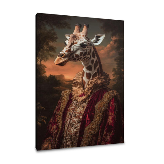 Noble Giraffe Royalty Canvas - Main Image