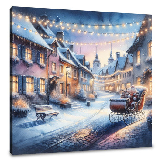 Melancholic Winter's Reflection Canvas - Main Image