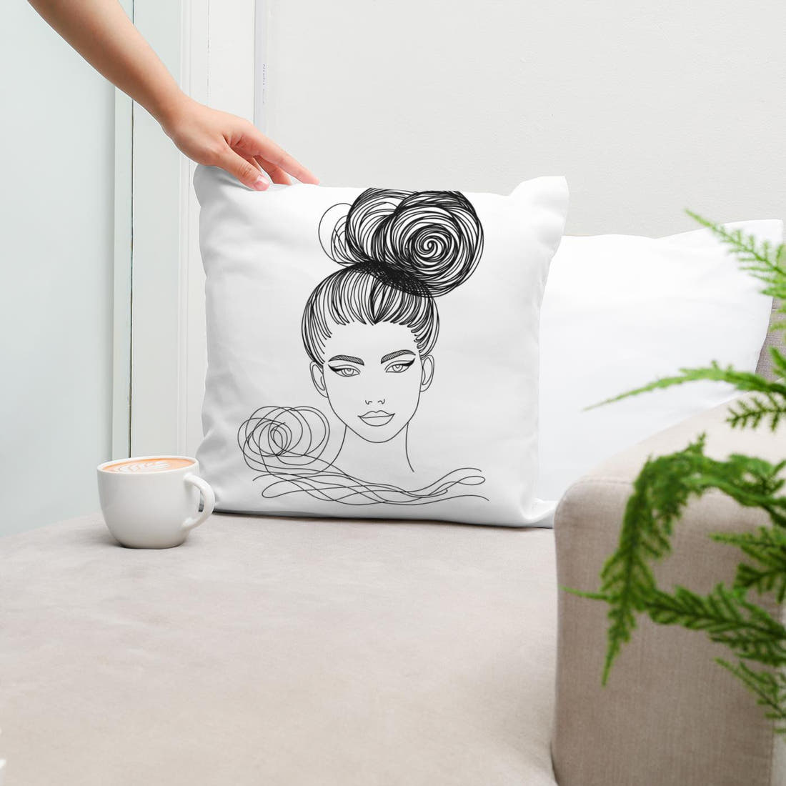 The Elegant Bun Cotton Cushion - Secondary Image 5