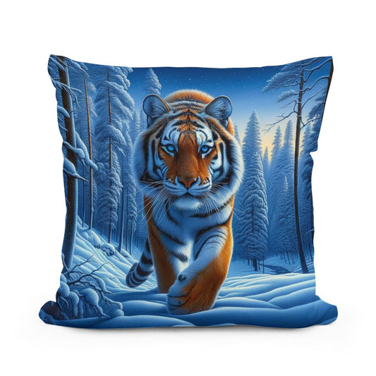 Siberian Solitude Cotton Pillow - Main Image