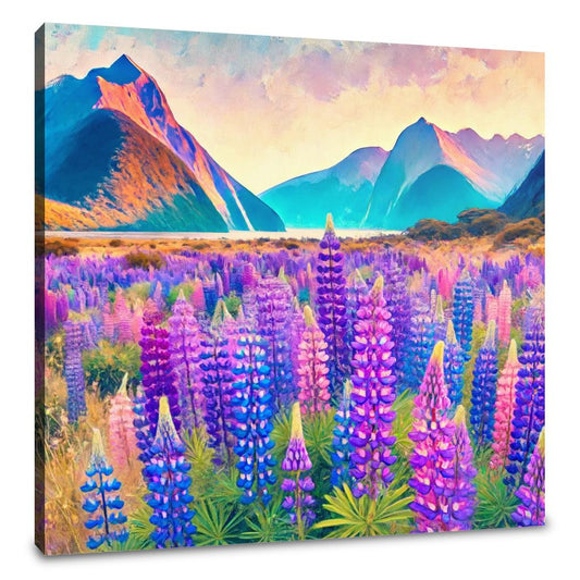 Lupin Fields Canvas - Main Image