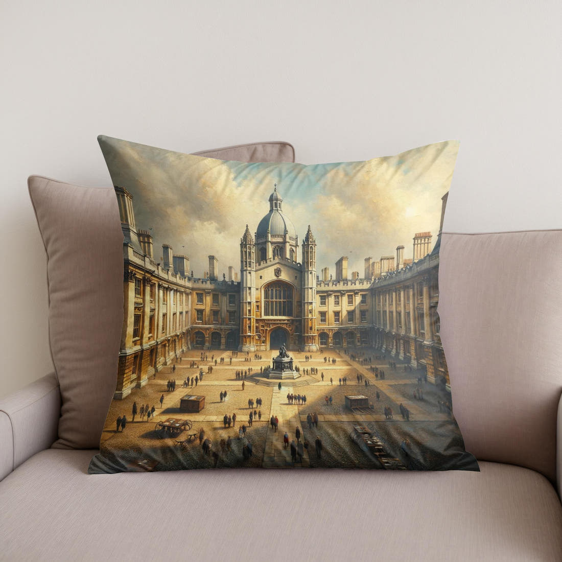 Cambridge Trinity Court Cotton Cushion - Secondary Image