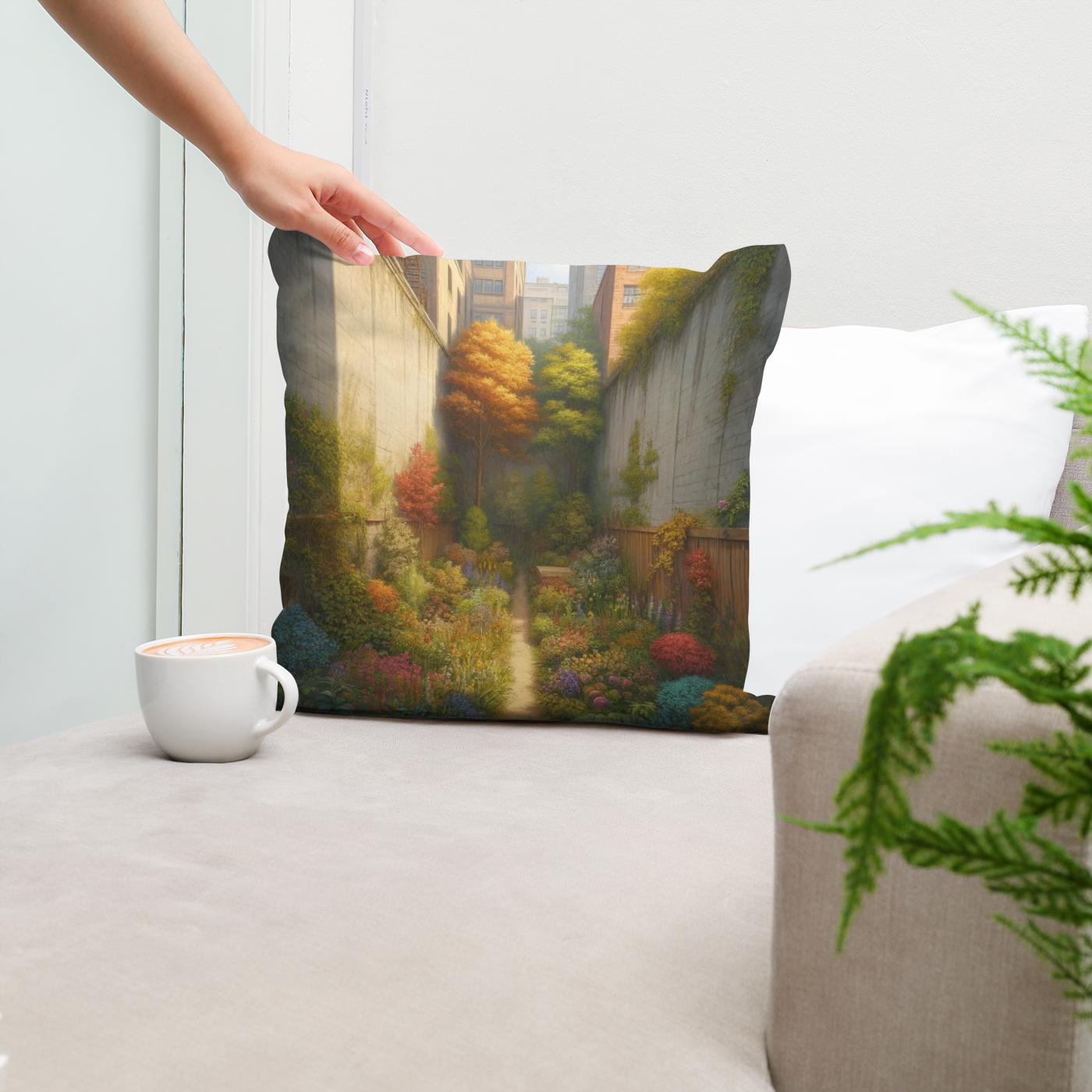 Hidden Autumn Garden Cotton Cushion - Secondary Image 5