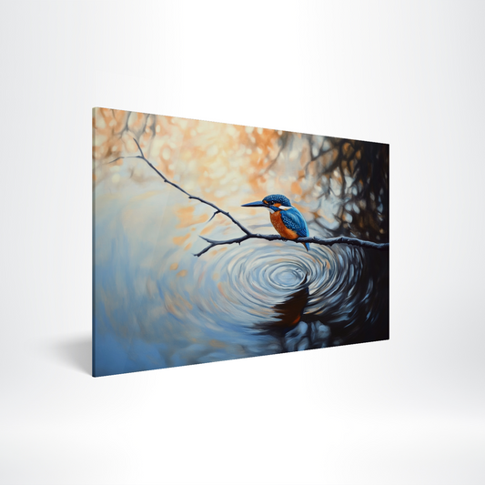 Eisvogel-Morgen Acrylglasbild