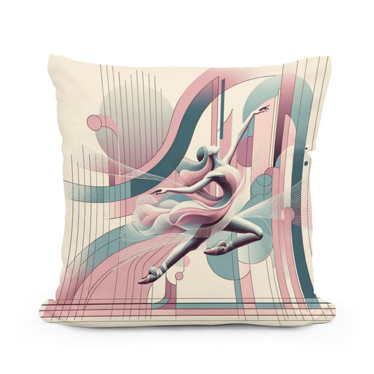 Rhythmic Whispers: Pastel Pulse Cotton Cushion - Main Image