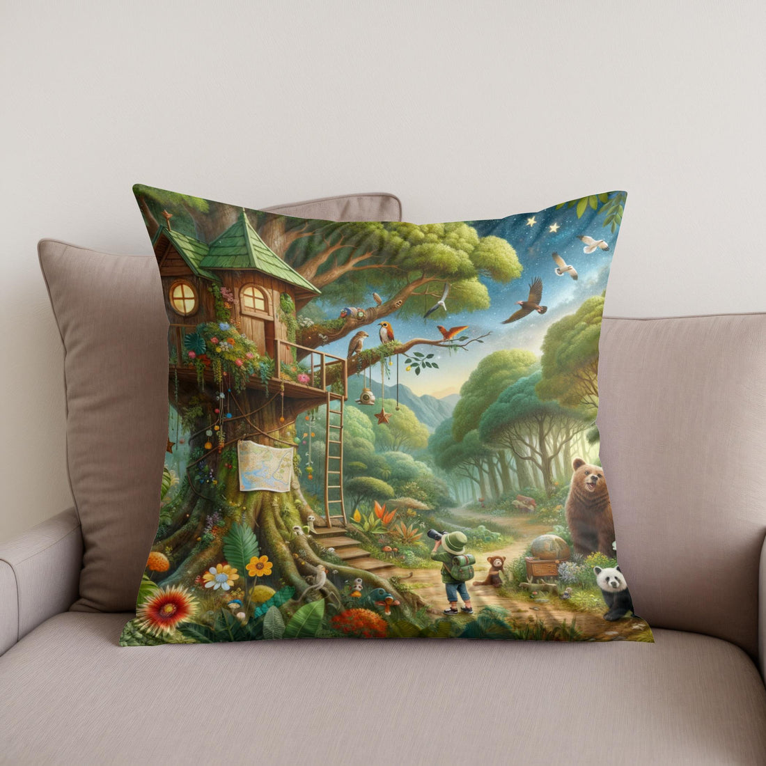 Jungle Adventure Cotton Cushion - Secondary Image
