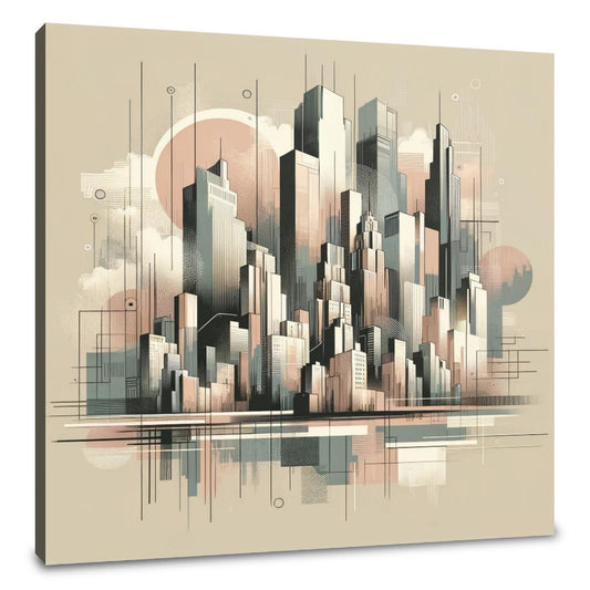 Cityscape Urban Symphony Canvas - Main Image