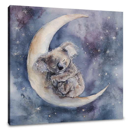 Sleepy Koala Moonlit Canvas - Main Image