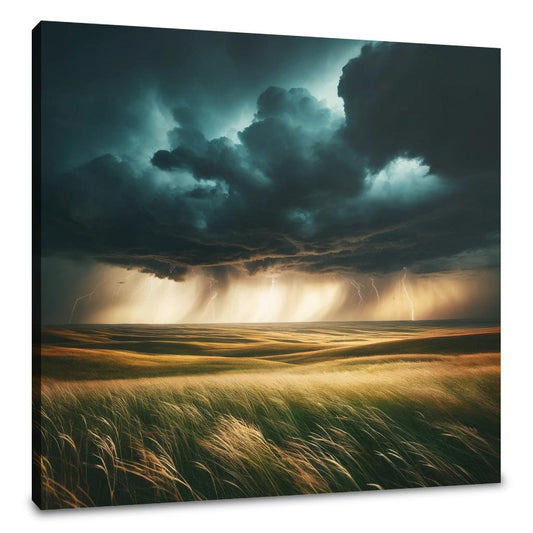 Thunderstorm Prairie Canvas - Main Image
