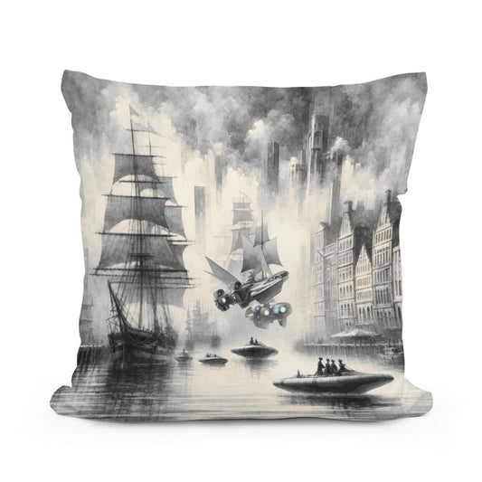 Timeless Harbor Echoes Cotton Cushion - Main Image