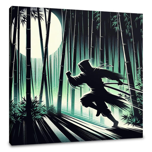 Ninja Moonlight Canvas - Main Image