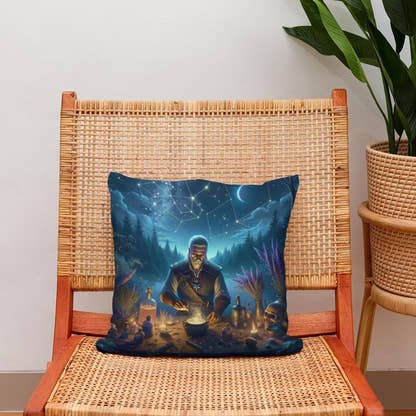 Alchemy Under Stars Cotton Cushion - Secondary Image 2