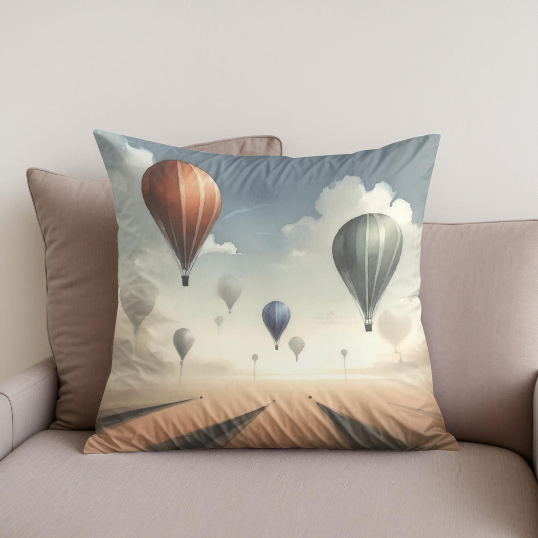 Ascend in Serenity Cotton Cushion - Secondary Image