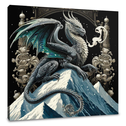 Mountain Majesty Dragon Canvas - Main Image