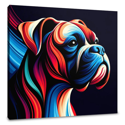Abstract Boxer Emotional Landscape Canvas - Main Image