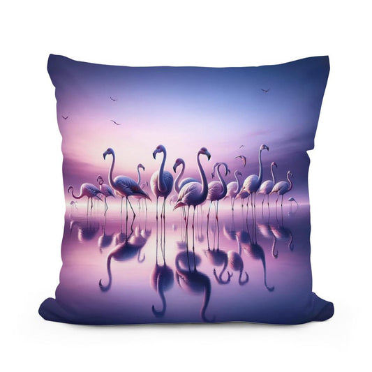 Twilight Flamingo Cotton Cushion - Main Image