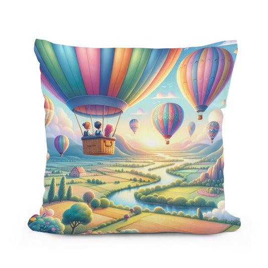 Balloon Adventure Cotton Cushion - Main Image