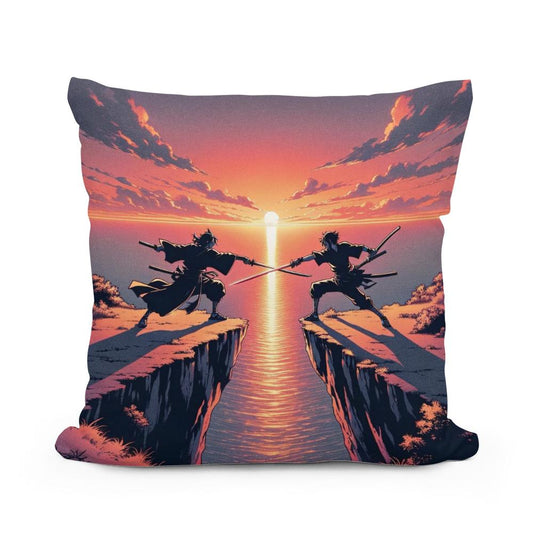 Sunset Sword Duel Cotton Cushion - Main Image