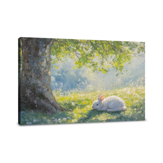 Bunny Under Spring Canvas - Main Image