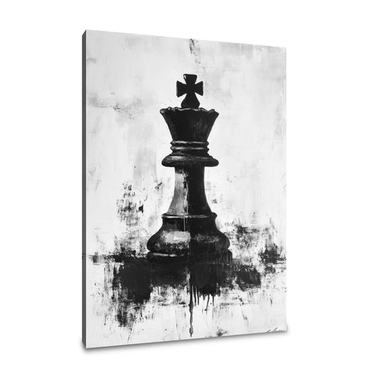 Chessboard Contemplation Canvas - Main Image