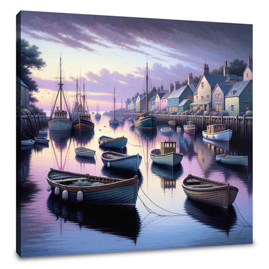 Twilight Harbor Canvas - Main Image