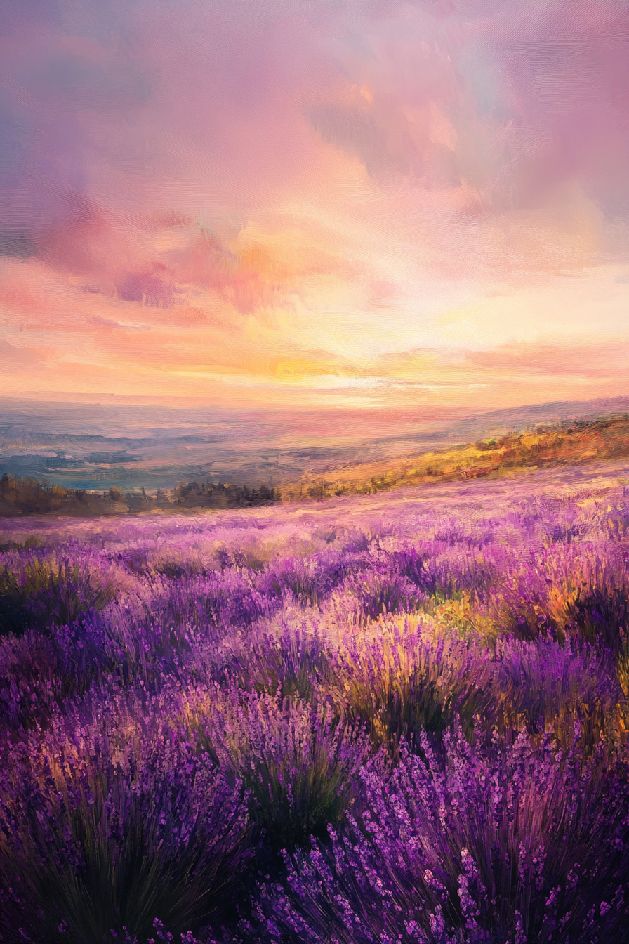 Lavender Sunrise Serenity Blanket