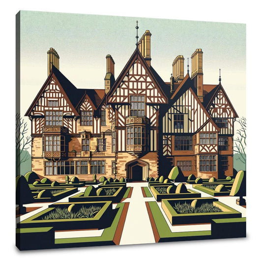 Edinburgh Speke Hall Minimalist Vision Canvas - Main Image