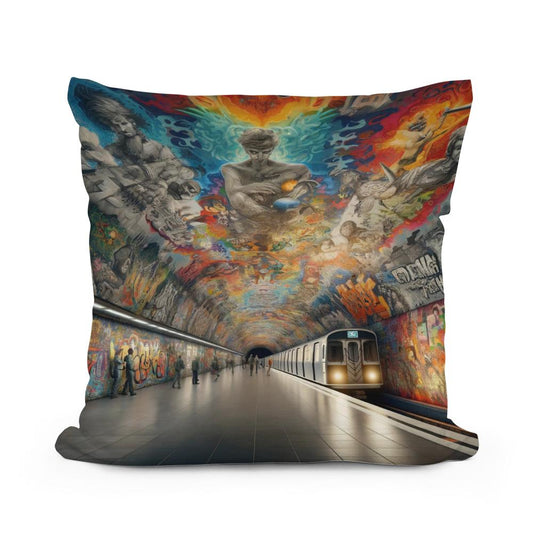 Graffiti Express Cotton Cushion - Main Image