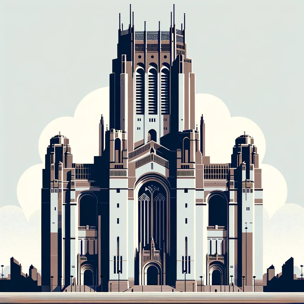 Liverpool Cathedral Minimalist Essence Cotton Cushion