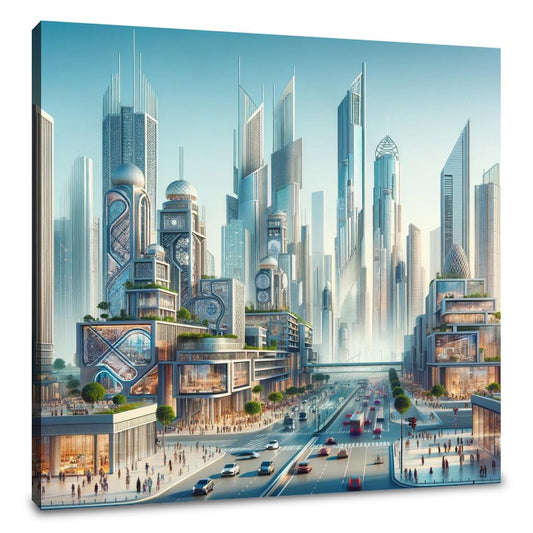 Urban Architectural Fusion Canvas - Main Image