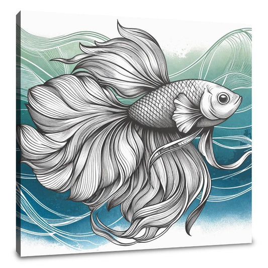 Graceful Swimmer Canvas - Main Image