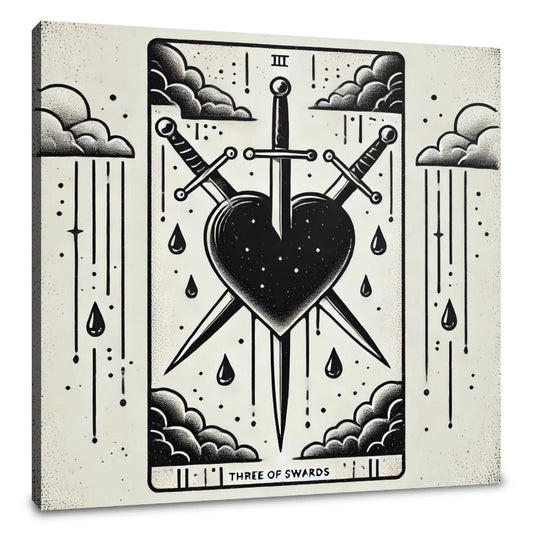 Three of Swords Canvas - Main Image