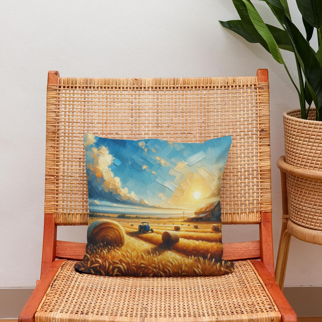 Harvest Glow Cotton Cushion - Secondary Image 2
