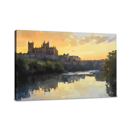 Durham Dusk Reflections Canvas - Main Image