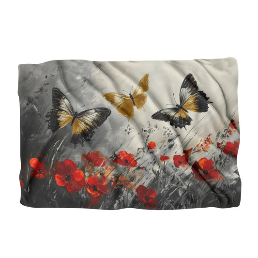Golden Butterfly Meadow Blanket - Main Image