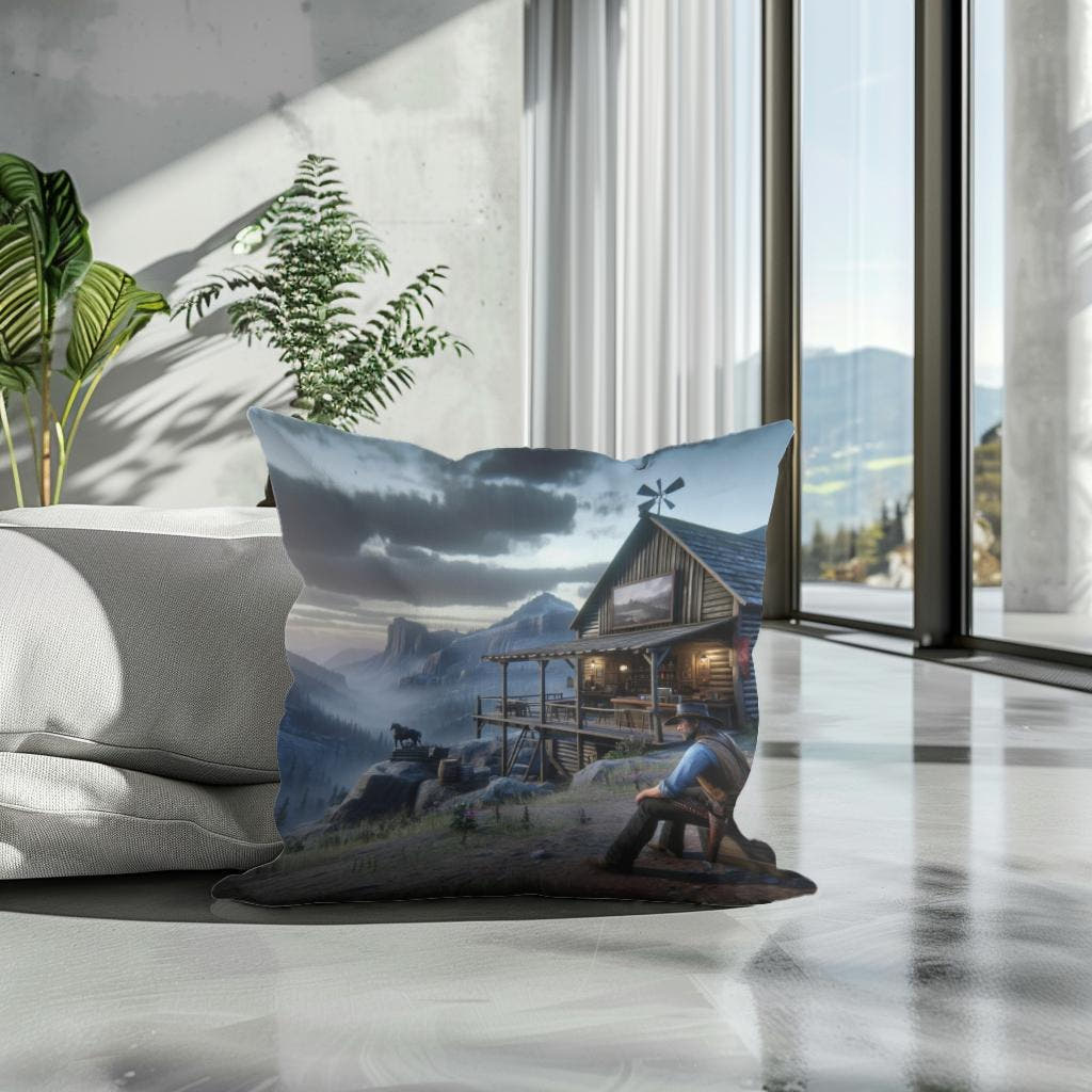 Mystic Horizon Cotton Cushion - Secondary Image 3