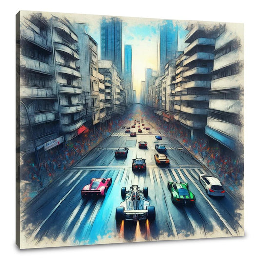 Drone City Racer Canvas - Main Image