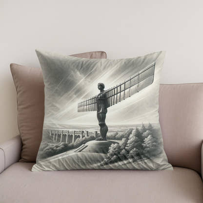 Newcastle Angel of the North Classic Vision Cotton Cushion - Secondary Image
