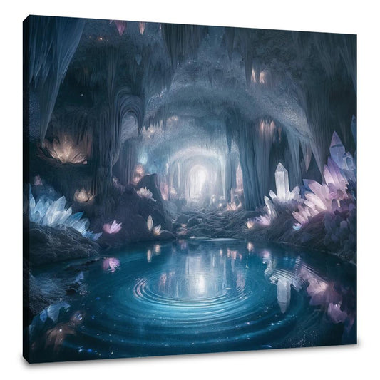 Ethereal Crystal Cave Canvas - Main Image