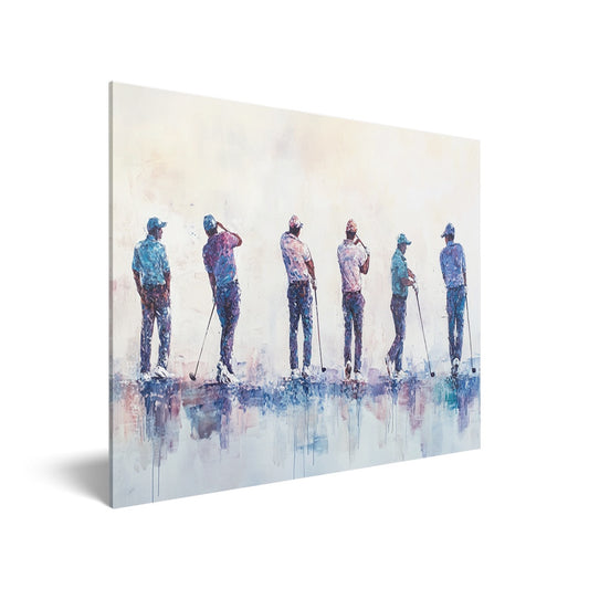Golfers in Motion Acrylic Print Hero Image