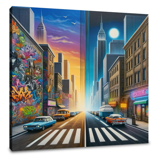 Contrasting Cityscape Canvas - Main Image